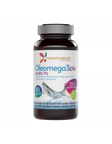 Oleomega 3 Epa 46,5% 30 Perlas de Mundonatural