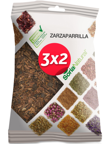 Pack 3X2 Zarzaparrilla Bolsa 60Gr. de Soria Natural.