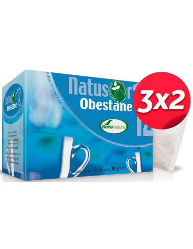 Pack 3X2 uds  Natusor 12 Infusiones Obestane 20 unidades de Soria Natural