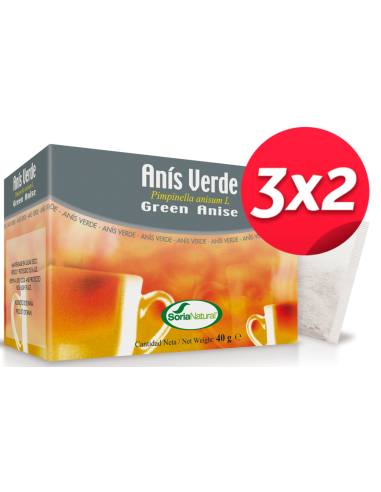 Pack 3X2 Infusion de Anis Verde 20 uds de Soria Natural