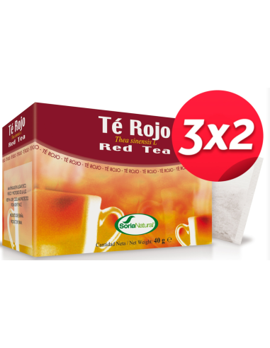 Pack 3X2 Infusion de Te rojo 20 uds de Soria Natural