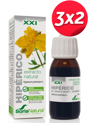 Pack 3X2 Ext. Hiperico Xxi 50Ml. S/Al de Soria Natural.