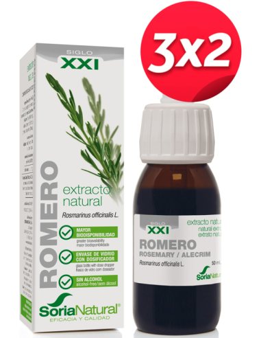 Pack 3X2 Ext. Romero Xxi 50Ml. S/Al de Soria Natural.