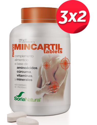 Pack 3X2 Mincartil Reforzado 180 Comprimidos de Soria Natural