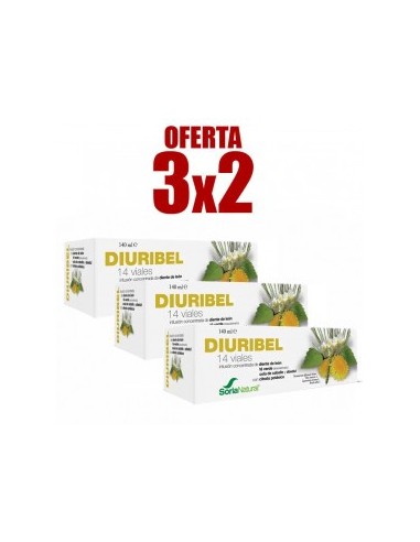 Pack 3X2 Diuribel 14Viales de Soria Natural.