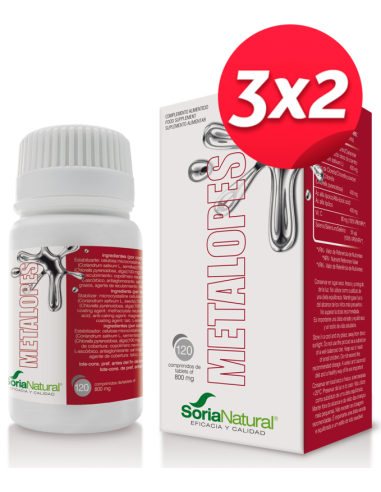 Pack 3X2 Metalopes 120 Comprimidos de Soria Natural.