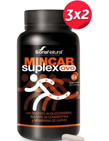 Pack 3X2 Mincar Suplex Ovo 84 Comprimidos de Soria Natural.