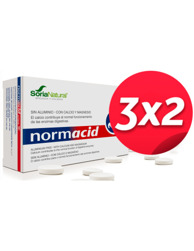 Pack 3X2 Normacid Citrus 32 Comprimidos de Soria Natural.