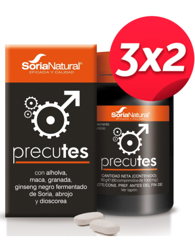 Pack 3X2 Precutes 60 Comprimidos de Soria Natural.