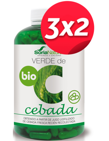 Pack 3X2 Verde De Cebada 240Cap. de Soria Natural.