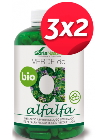 Pack 3X2 Verde De Alfalfa 240Cap. de Soria Natural.