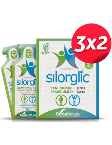 Pack 3X2 Silorglic 14S Sobres de Soria Natural.