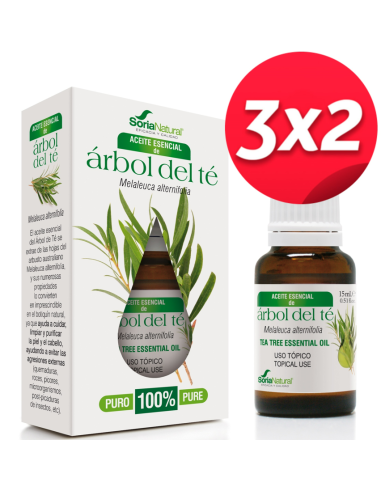 Pack 3X2 Aceite Esencial de Arbol de Te 15 ml de Soria Natural