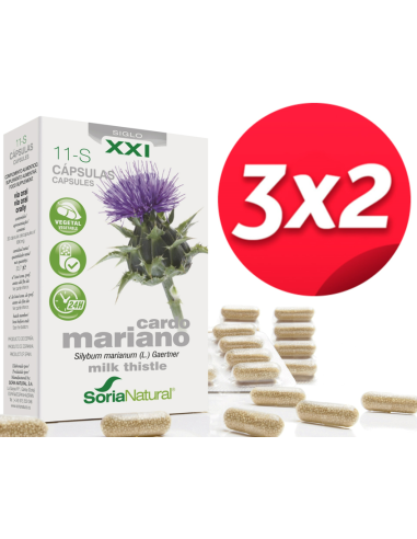 Pack 3X2 Cardo Mariano 30 capsulas de Soria Natural