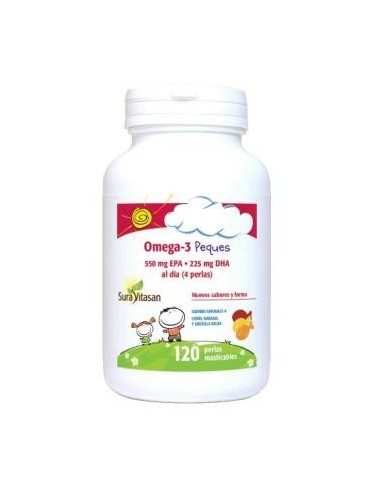 Pack de 2 uds Omega 3 Peques Sabor Naranja/Limon/Grose 120Perlas de Sura Vitasan