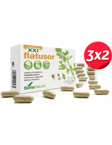 Pack 3X2 Flatusor 30 capsulas de Natural