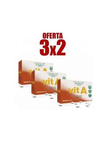 Pack 3X2 Retard Vitamina A 48 Comprimidos de Soria Natural.