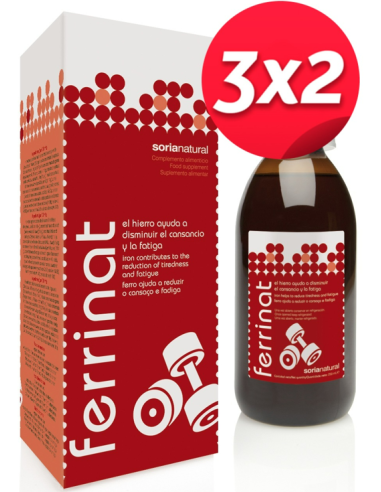 Pack 3X2 Ferrinat Jarabe 250Ml. de Soria Natural.