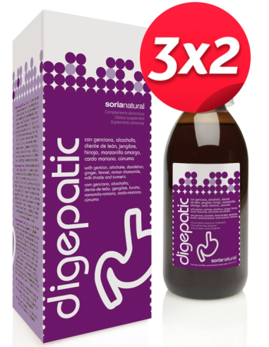 Pack 3X2 Digepatic Jarabe 250Ml. de Soria Natural.