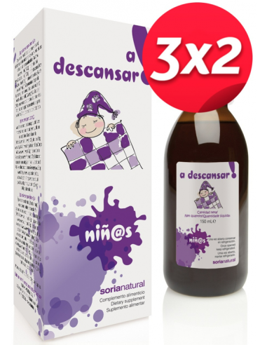 Pack 3X2 A Descansar Niños Jarabe 150Ml. de Soria Natural.