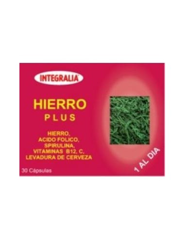 Hierro Plus 30 Capsulas de Integralia.