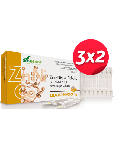 Pack 3X2 Diatonato 5/2 Zinc-Niquel-Cobalto 28Viales de Soria