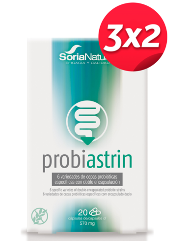 Pack 3X2 Probiastrin 20Cap. de Soria Natural.