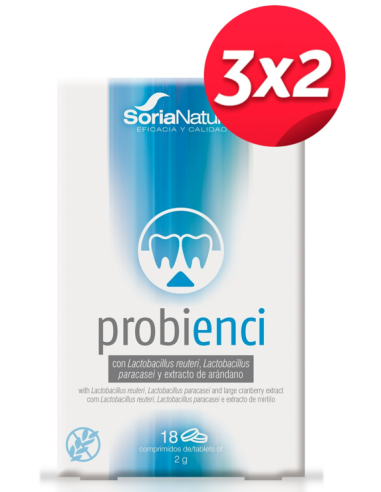 Pack 3X2 Probienci 18 Comprimidos de Soria Natural.