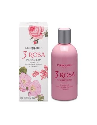 3 Rosas Gel De Baño 250 Mililitros L´Erbolario