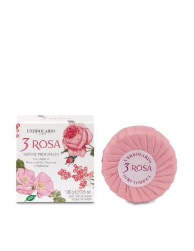 Rosa Jabon Pastilla 100 Gramos L´Erbolario