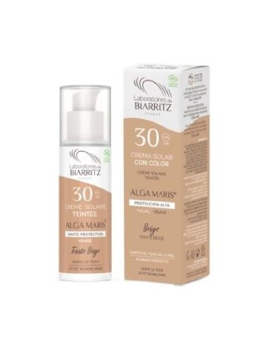 Crema Facial Color Beige Spf30 50 Mililitros Alga Maris - Lab. Biarritz