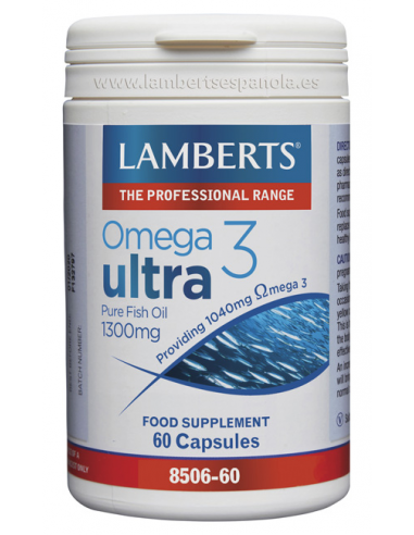 Omega 3 Ultra Aceite De Pescado Puro 1300Mg. 60Cap de Lamber