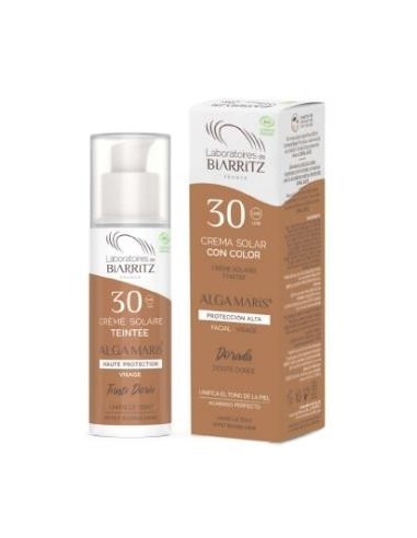 Crema Facial Color Dorado Spf30 50 Mililitros Alga Maris - Lab. Biarritz