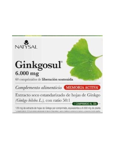 Ginkgosul (Trastornos Circulatorios) 60Comp. de Natysal