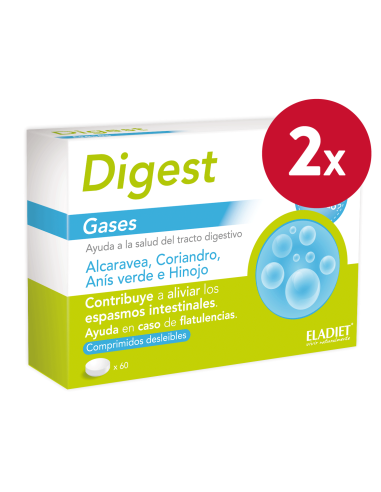 Pack de 2 uds Digest Gases (Aero) 60Comp. de Eladiet