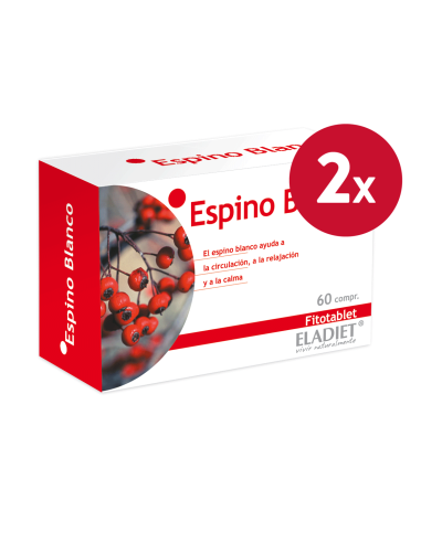 Pack de 2 uds Fitotablet Espino Blanco 60Comp. de Eladiet