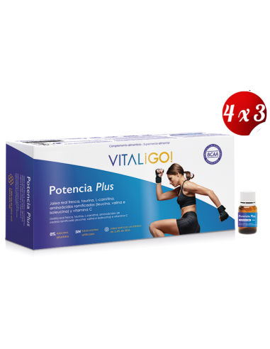 Pack 4x3 Potencia Plus 20 Viales 10 Ml de Herbora