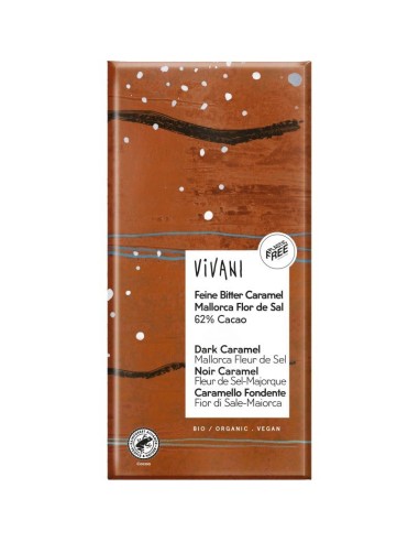 Chocolate Negro 62% Con Caramelo Y Flor De Sal 80G Vivani