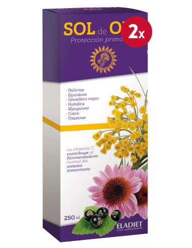 Pack de 2 uds Sol De Oro (Plus) Jarabe 250Ml. de Eladiet