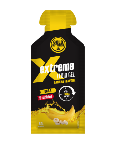 Extr. Fluid Gel Bcaa+Cafeina Platano 40G 24 Un de Gold Nutri