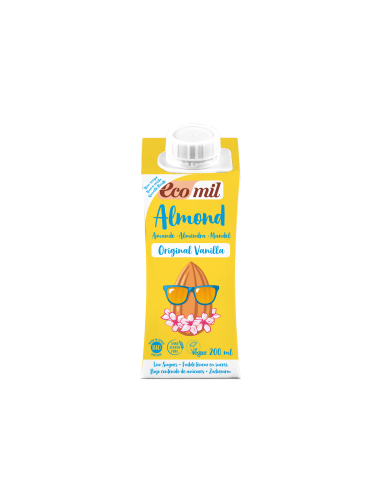 ECOMIL BEBIDA DE ALMENDRA ORIGINAL VANILLA CON AGAVE BIO 200