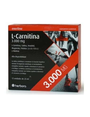 Pack 3x2 L-Carnitina 3000Mg. 12 Ampollas de Herbora