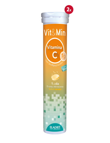 Pack de 2 uds Vit & Min Vitamina C 15Comp.Eferv. de Eladiet