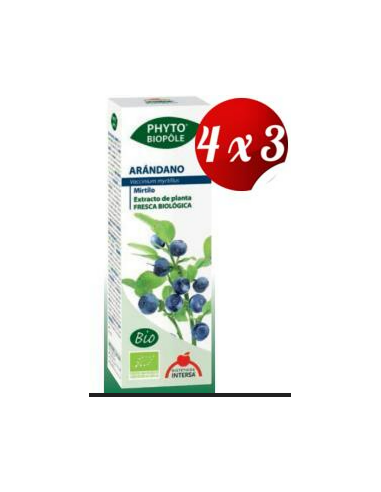 Pack 4x3 Phyto-Bipole Bio Arandano 50 Ml de Intersa