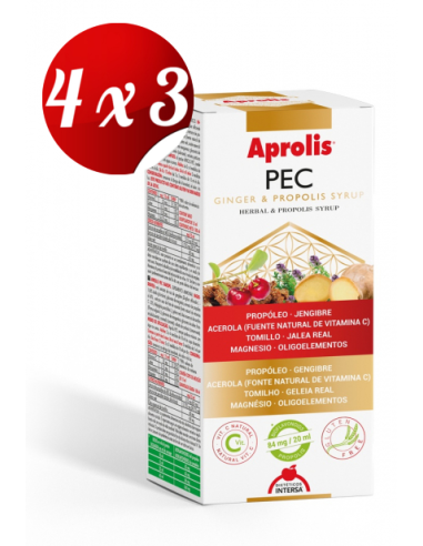 Pack 4x3 Aprolis Pectoral Jarabe 180 Ml de Intersa