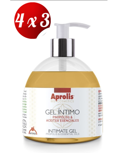 Pack 4x3 Aprolis Gel Intimo Al Propoleo 225 Ml de Intersa