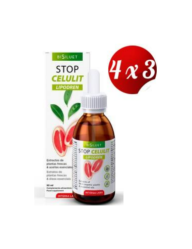 Pack 4x3 Stop Celulit Lipodren 50 Ml de Intersa