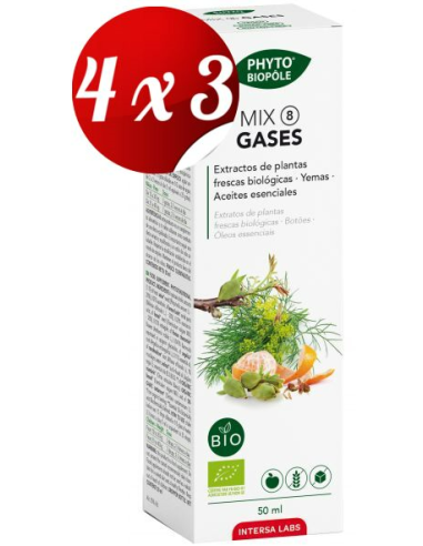 Pack 4x3 Phyto-Bipole Mix-Gases (Vientre Plano) 50 Ml de Intersa