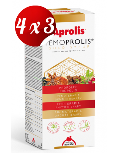 Pack 4x3 Aprolis Yemoprolis Gold Syrup 500 Ml de Intersa