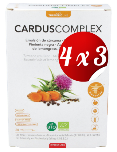 Pack 4x3 Bipole Cardus Complex 20 ampollas de Intersa